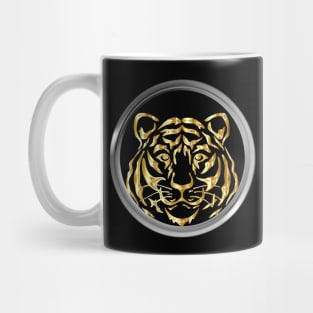 Golden tiger face Mug